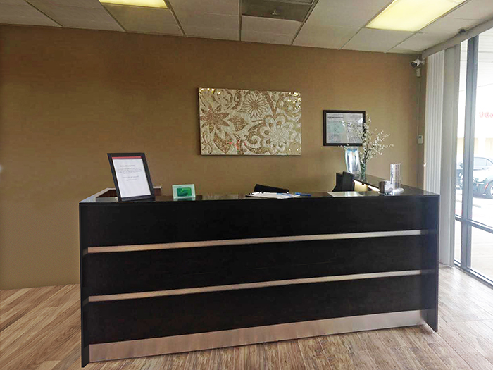 Reception desk for East Orlando Dental