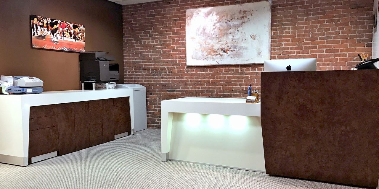 Baltimore Modern Reception Desk 90 Degrees Office Concepts