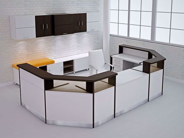 Anaheim Modern Reception Desk - white