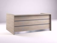 Athens Modern Reception Desk - Oak wood veneer