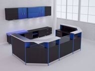 Anaheim Modern Reception Desk - black