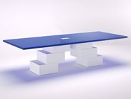 Michigan Modern Conference Table - Blue