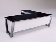 Windsor Modern Executive Desk - black and white
