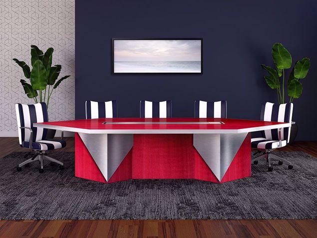 Santorini Modern Conference Table Room Scene