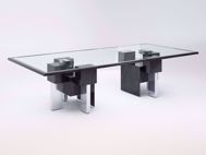 Cannes Modern Conference Table with clear glass