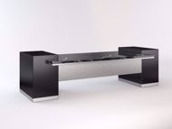 Roma modern executive desk with black marble