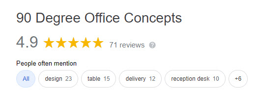 Google Review rating